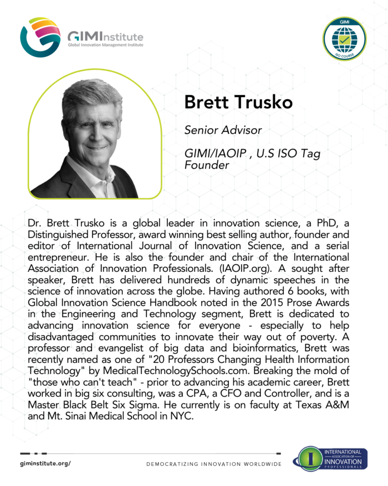Brett Trusko Bio ISO Course