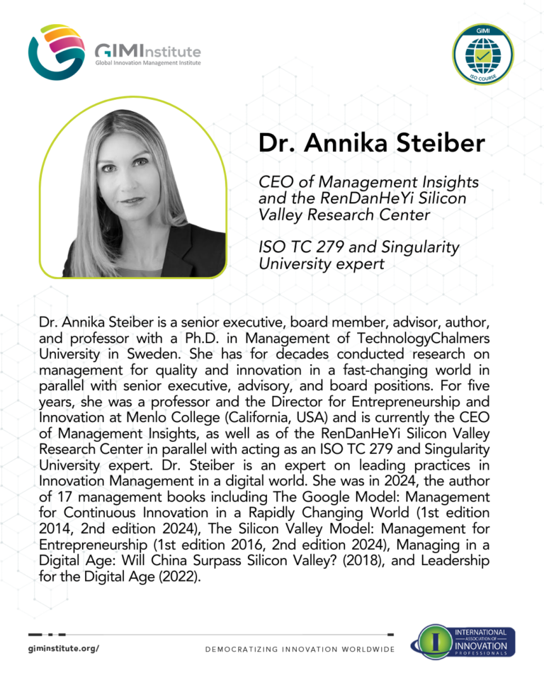 Dr. Annika Steiber Bio ISO Course