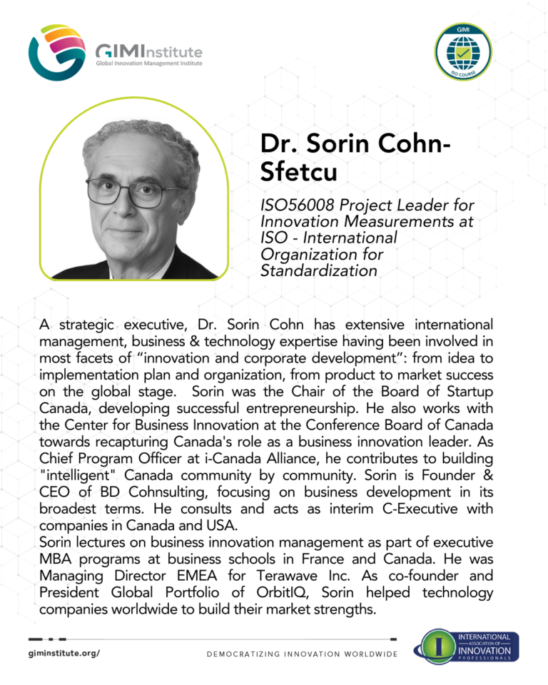 Dr. Sorin Cohn-Sfetcu Bio ISO Course